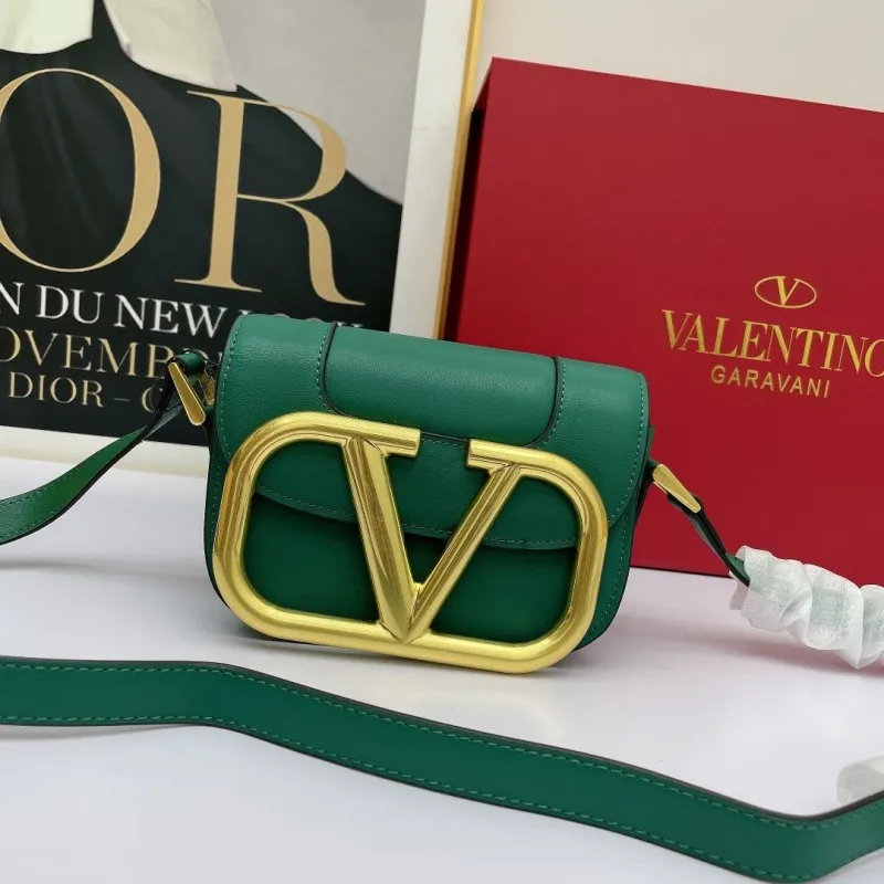 Valentino Garavani Green Crossbody Satchel Bag 445