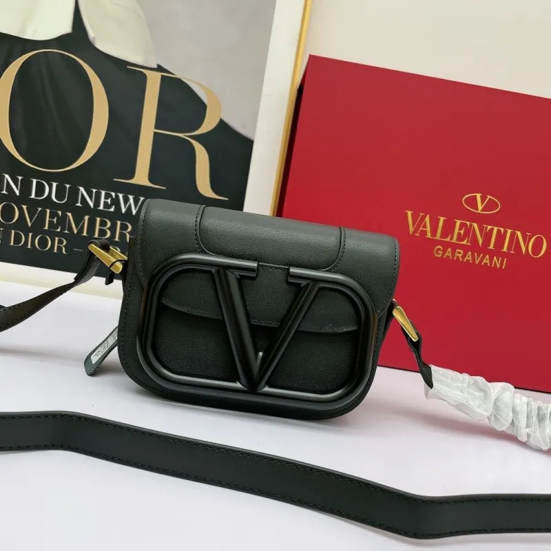 Valentino Garavani Black Crossbody Satchel Bag 446