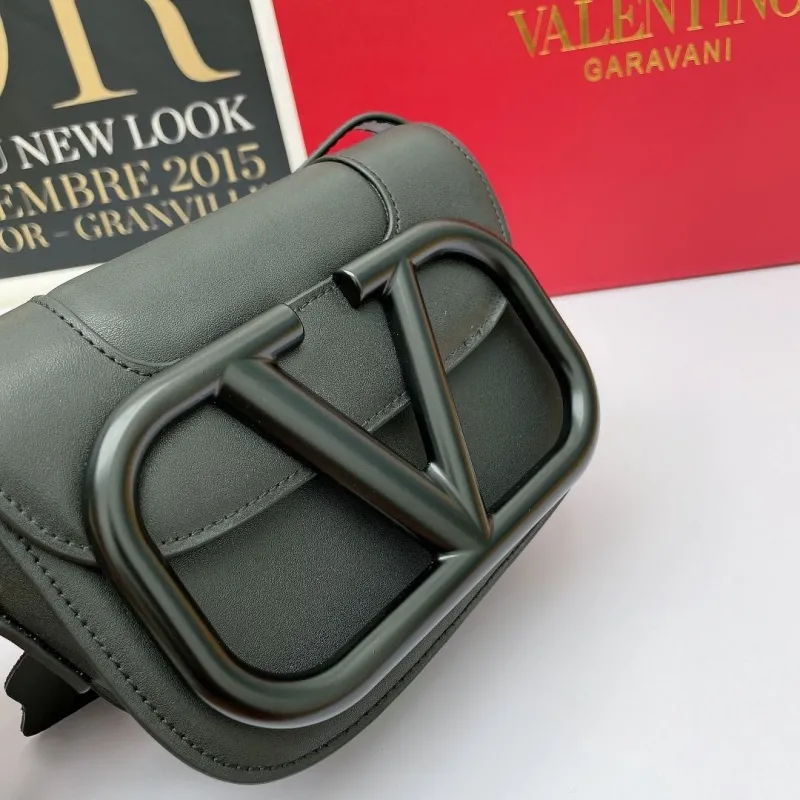 Valentino Garavani Black Crossbody Satchel Bag 446 - Image 4