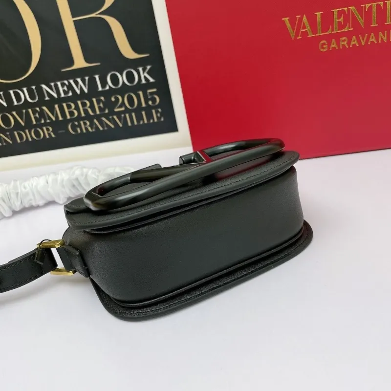 Valentino Garavani Black Crossbody Satchel Bag 446 - Image 5