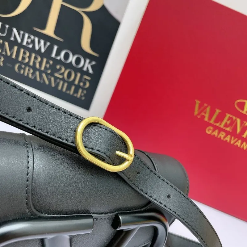 Valentino Garavani Black Crossbody Satchel Bag 446 - Image 6