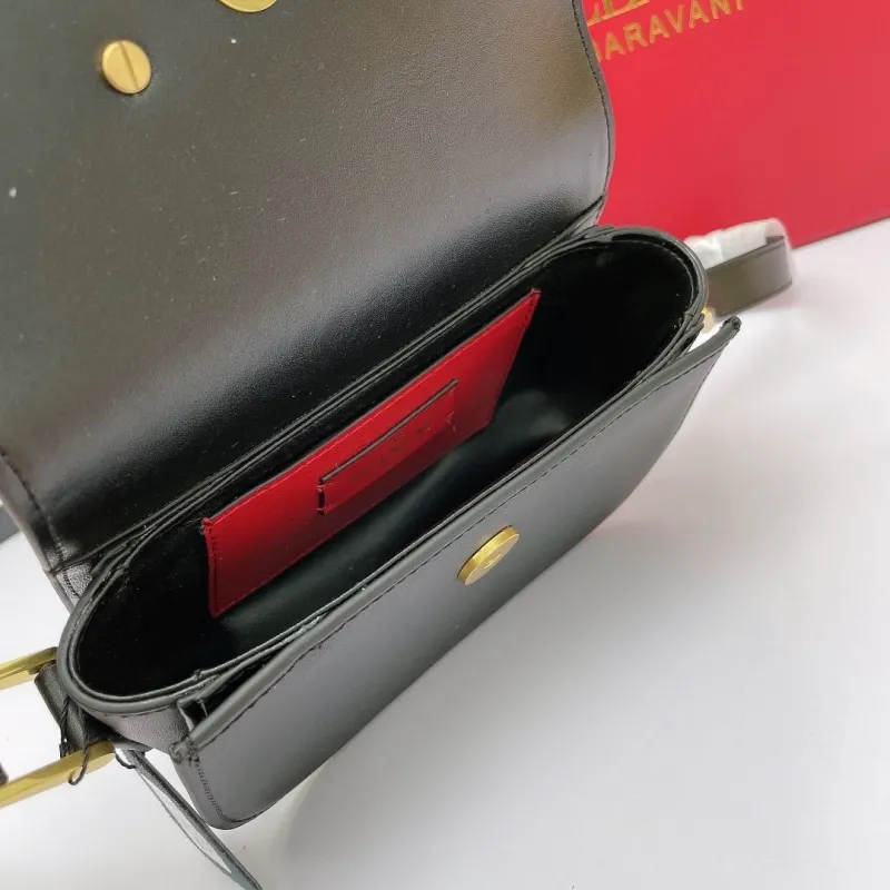 Valentino Garavani Black Crossbody Satchel Bag 446 - Image 7