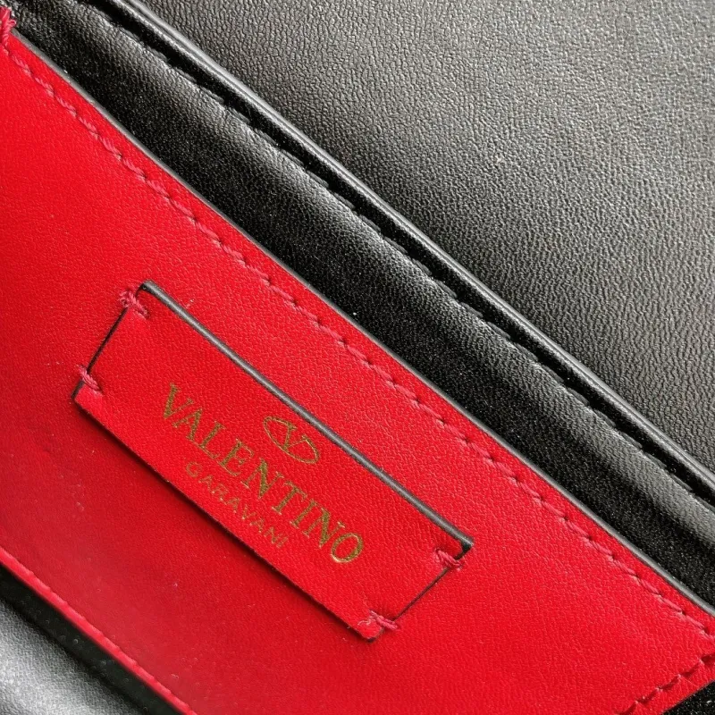 Valentino Garavani Black Crossbody Satchel Bag 446 - Image 8