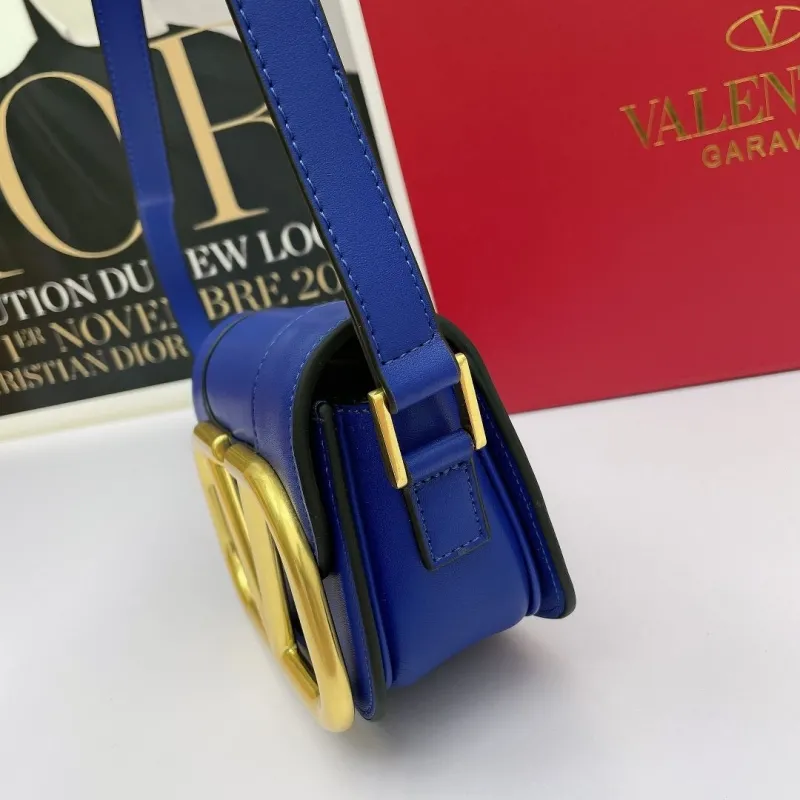 Valentino Garavani Blue Crossbody Satchel Bag 448 - Image 3