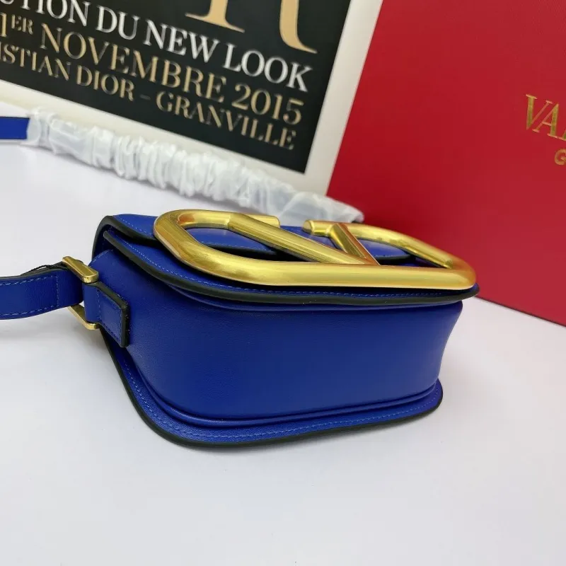 Valentino Garavani Blue Crossbody Satchel Bag 448 - Image 5
