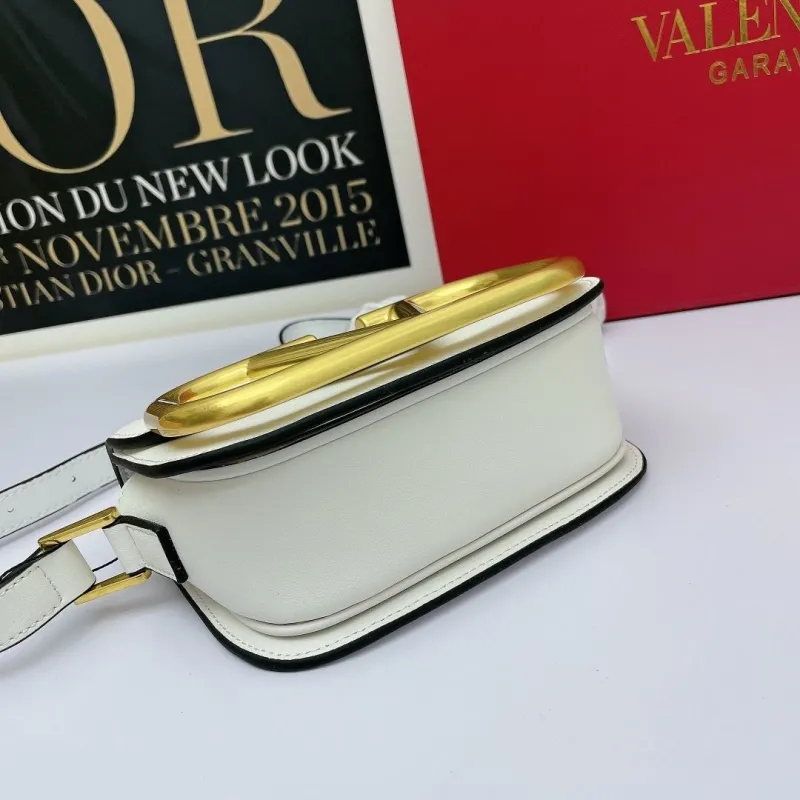 Valentino White Crossbody Satchel Bag 450 - Image 5