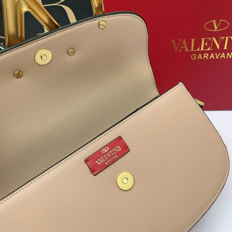 Valentino Garavani Beige Crossbody Satchel Bag - Image 8