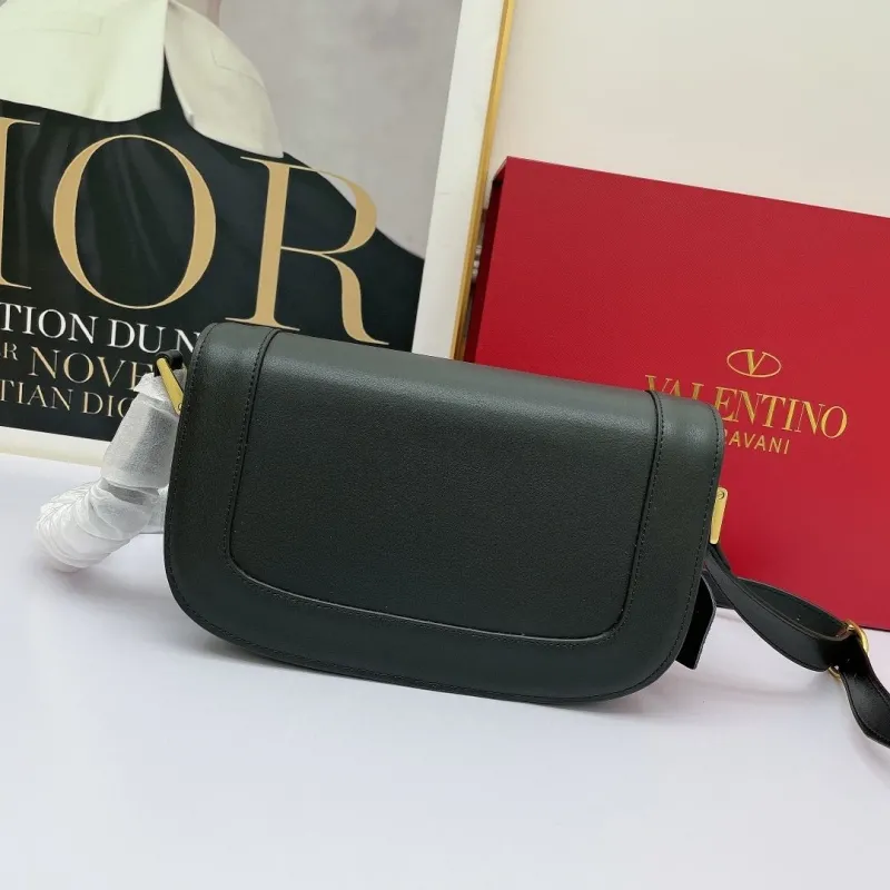 Alternative view of Valentino Black Leather Crossbody Satchel Bag 456