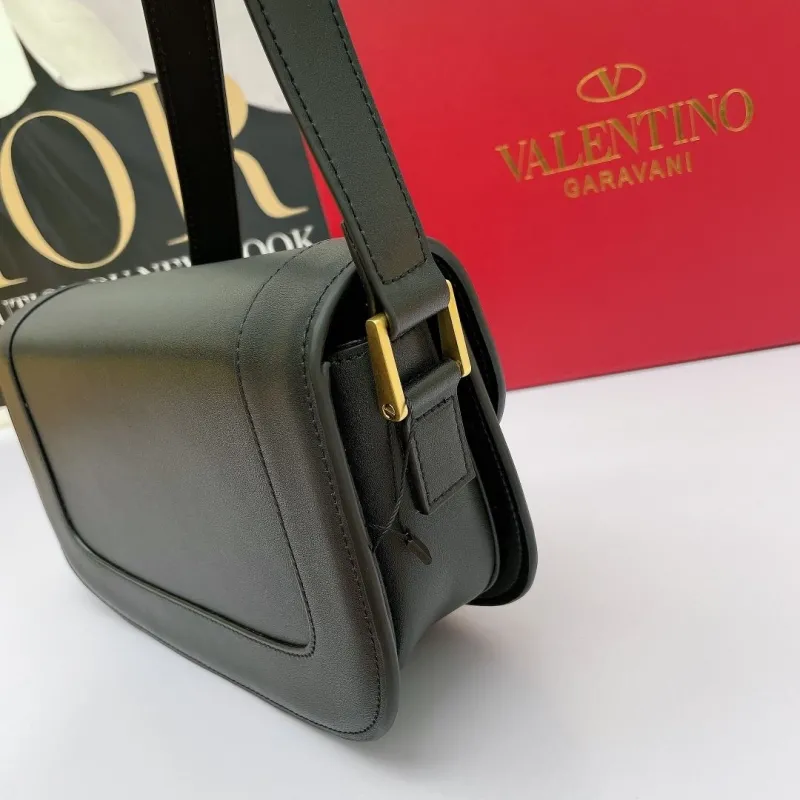 Valentino Garavani Black Crossbody Satchel Bag 459 - Image 3
