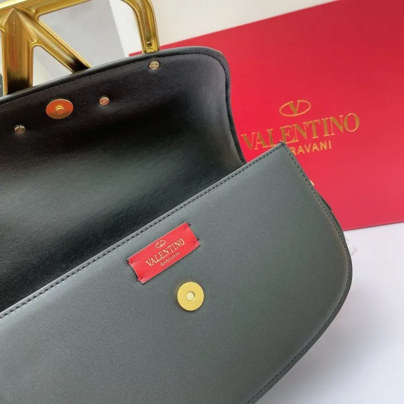 Valentino Garavani Black Crossbody Satchel Bag 459 - Image 7