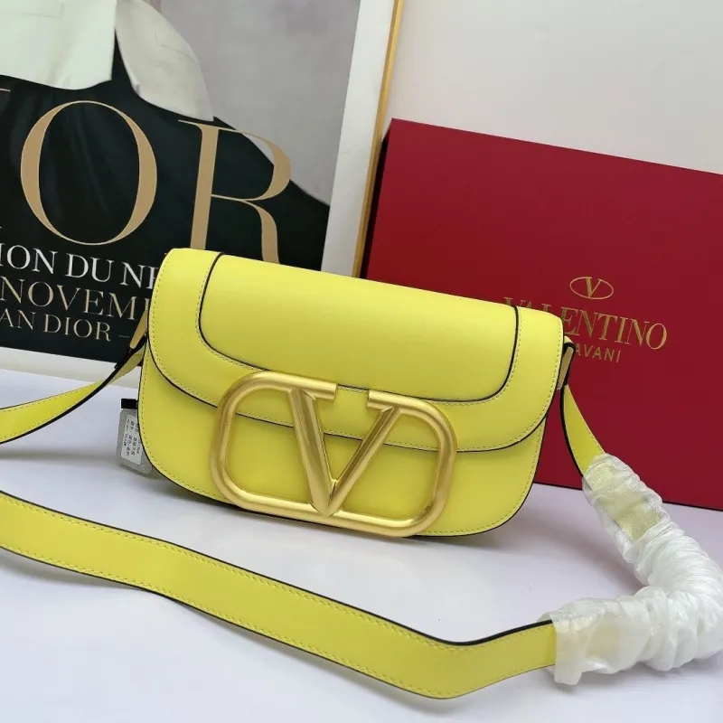 Valentino Leather Crossbody Satchel Bag 461 - Image 3