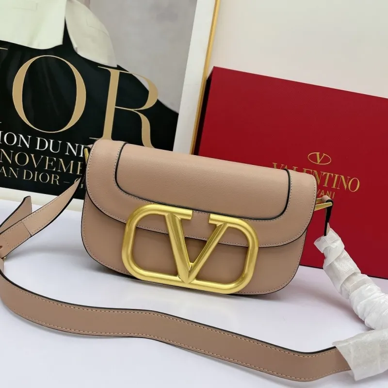 Valentino Leather Crossbody Satchel Bag 461 - Image 4