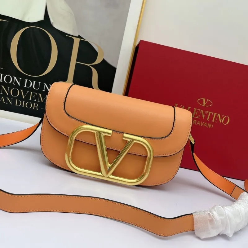 Valentino Leather Crossbody Satchel Bag 461 - Image 5