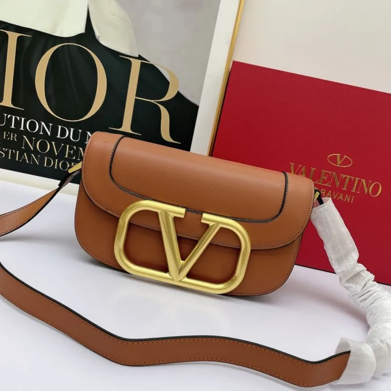 Valentino Leather Crossbody Satchel Bag 461 - Image 7