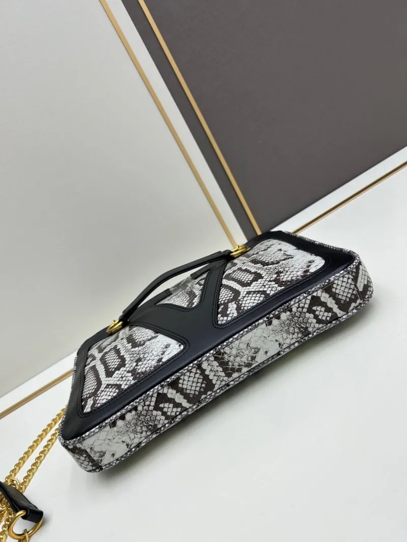 Valentino Snake Print Satchel Bag 0135 - Image 4