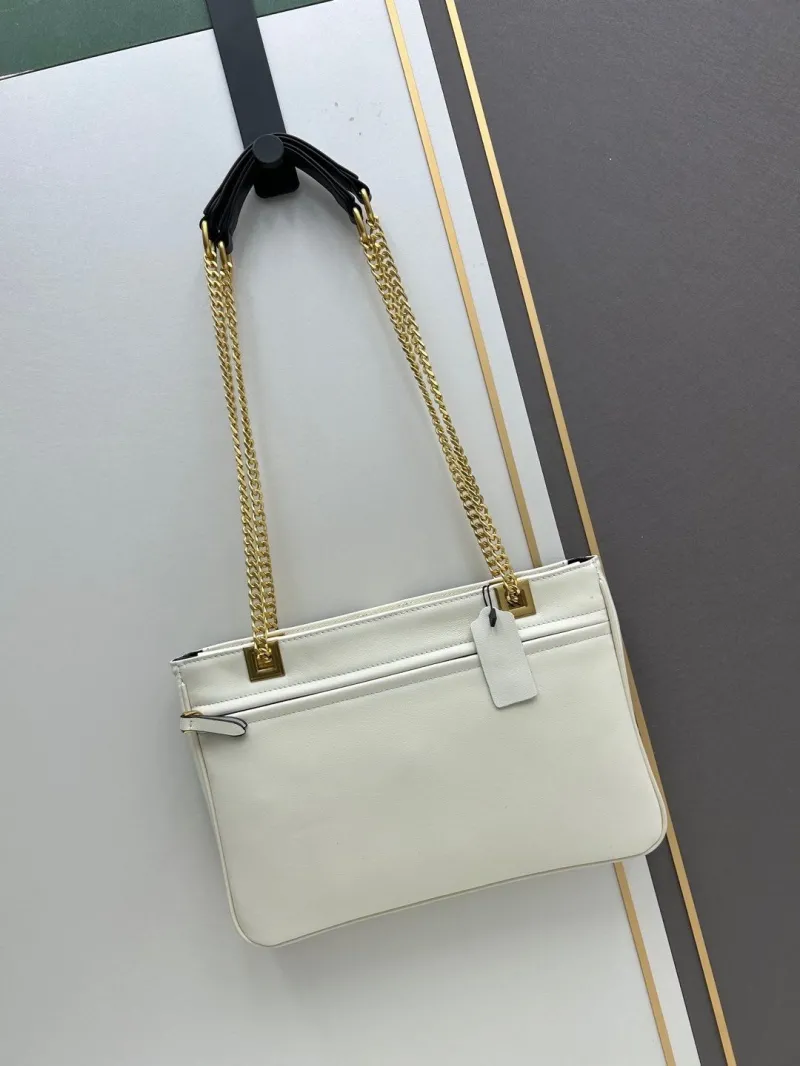 Alternative view of Valentino Black White Chain Satchel Bag 0135