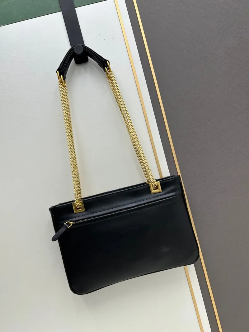 Alternative view of Valentino Black Brown Chain Satchel Bag 0135