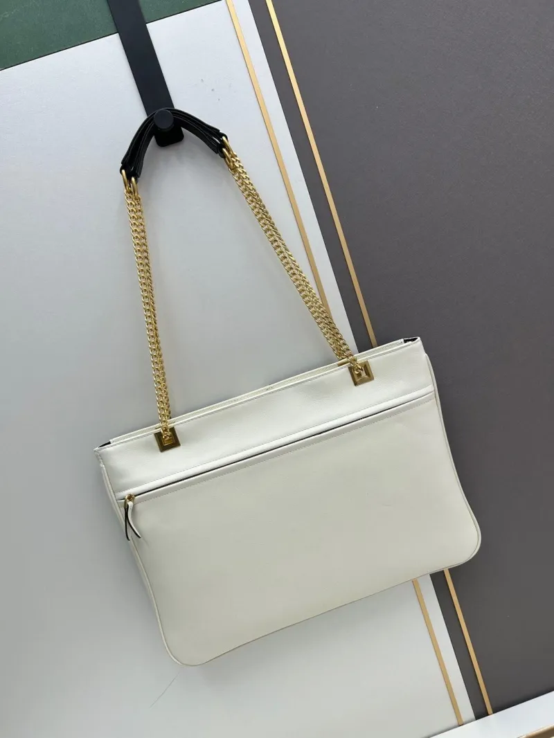 Alternative view of Valentino Black White Leather Tote Bag 0136