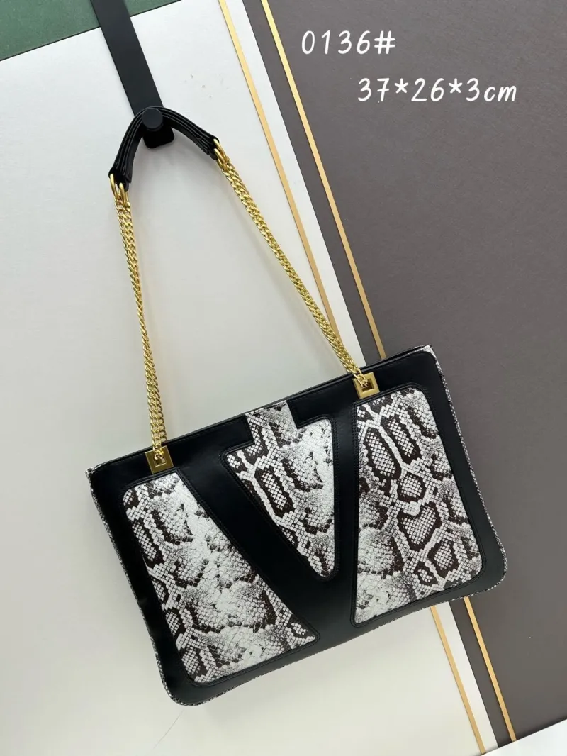 Valentino Snake Print Satchel Bag 0136