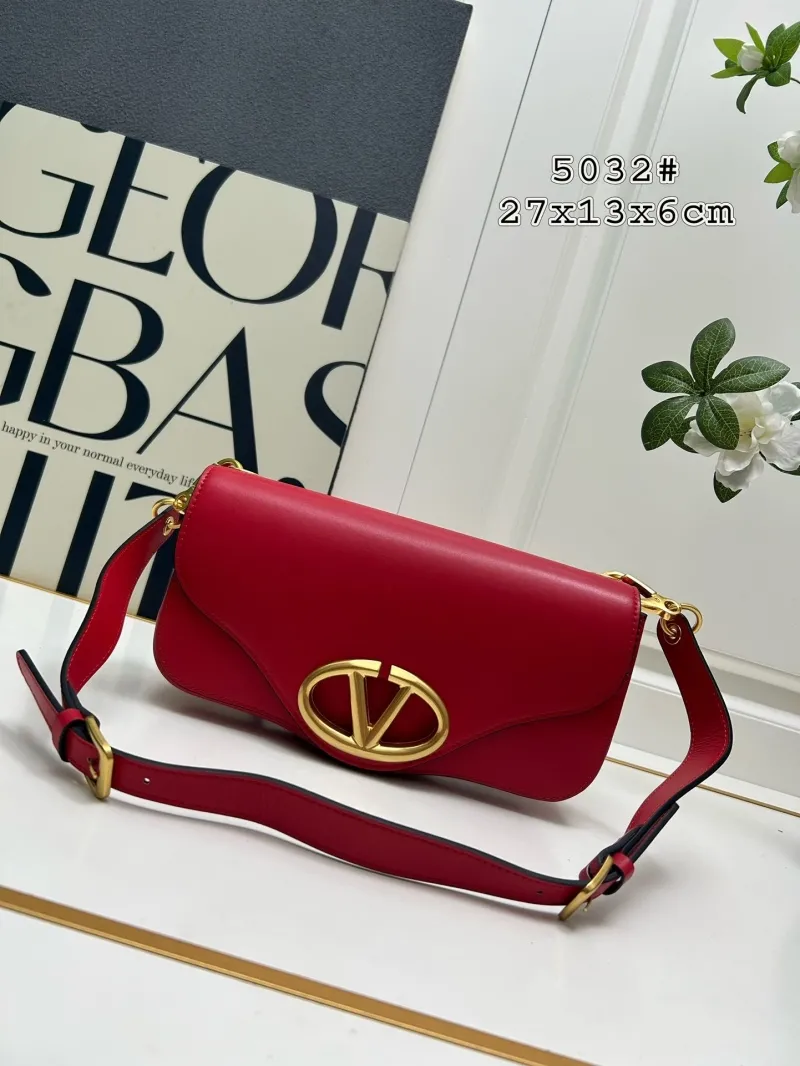 Valentino 5032 Leather Satchel Bag Black Orange Brown - Image 6