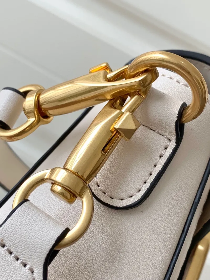 Valentino Cream Woven Satchel Bag 9883 - Image 5