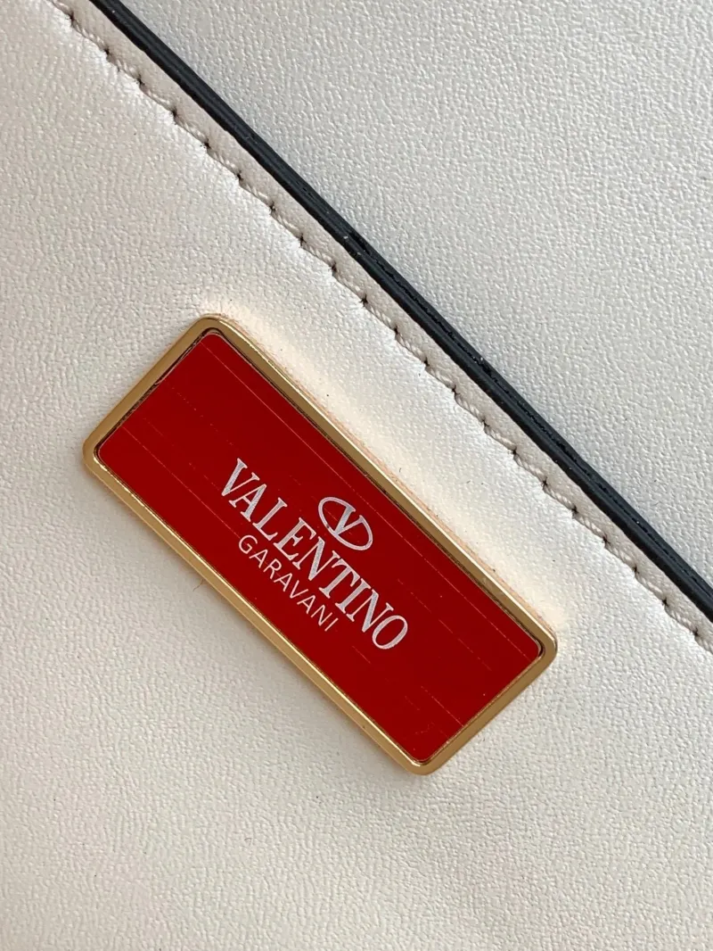 Valentino Cream Woven Satchel Bag 9883 - Image 8