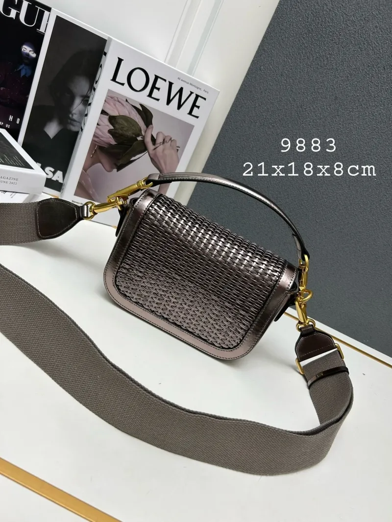 Alternative view of Valentino Metallic Gray Satchel Bag 9883