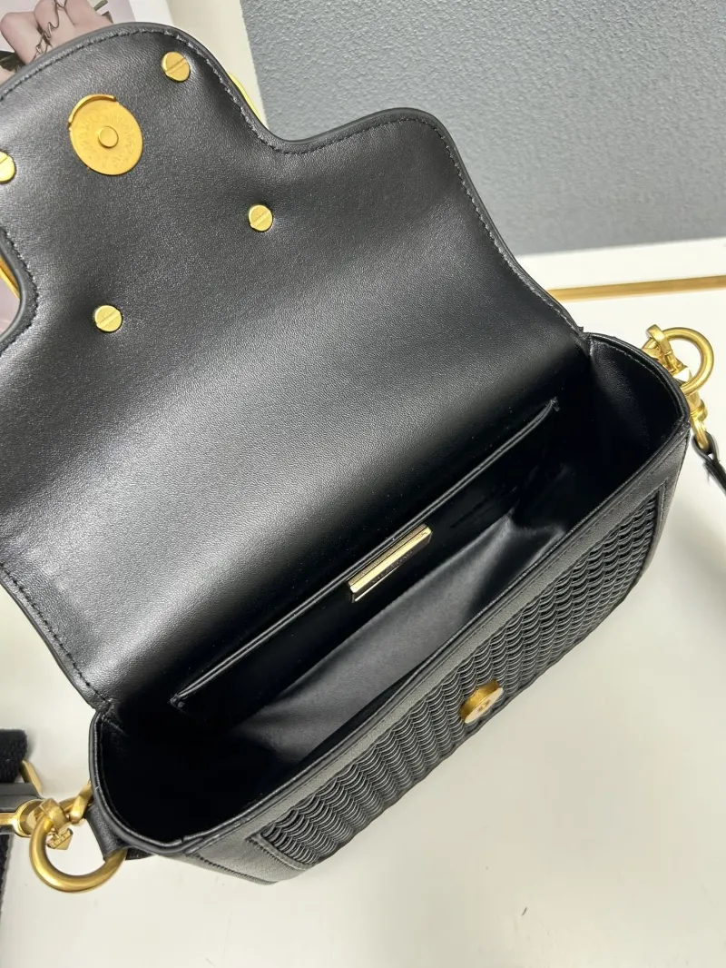 Valentino Black Woven Satchel Bag 9883 - Image 7