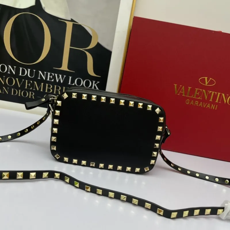 Valentino Black Crossbody Satchel Bag