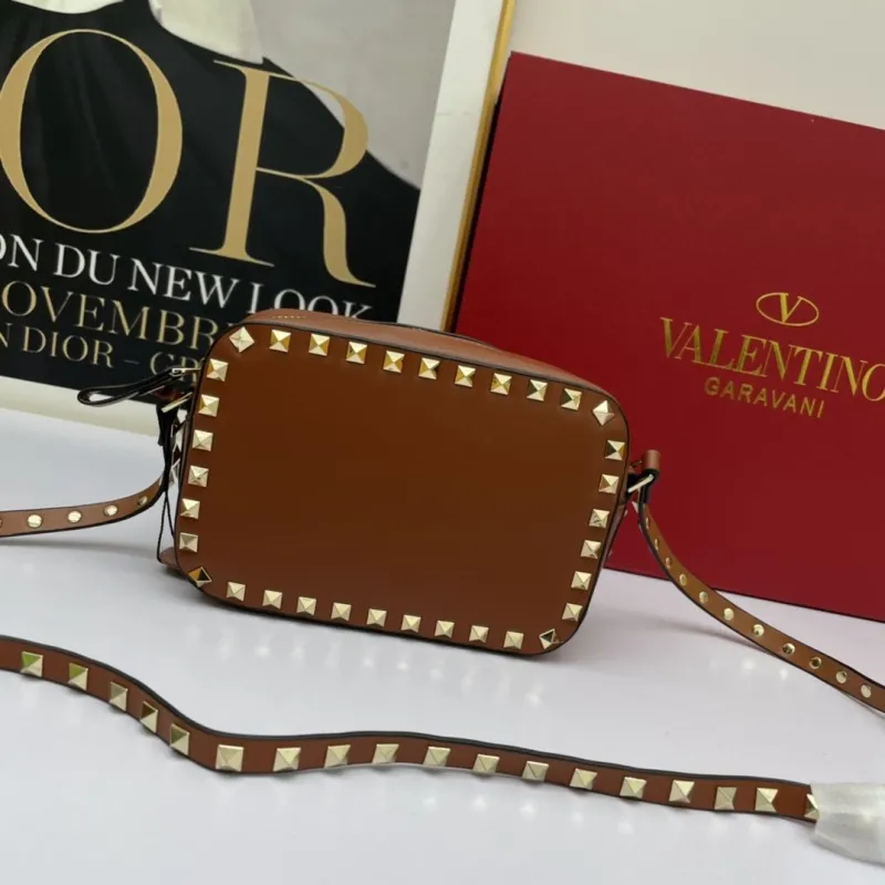 Valentino Garavani Brown Crossbody Camera Bag 487