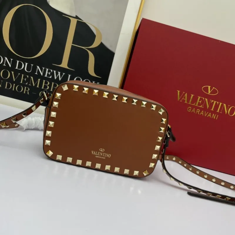 Valentino Garavani Brown Crossbody Camera Bag 487 - Image 3