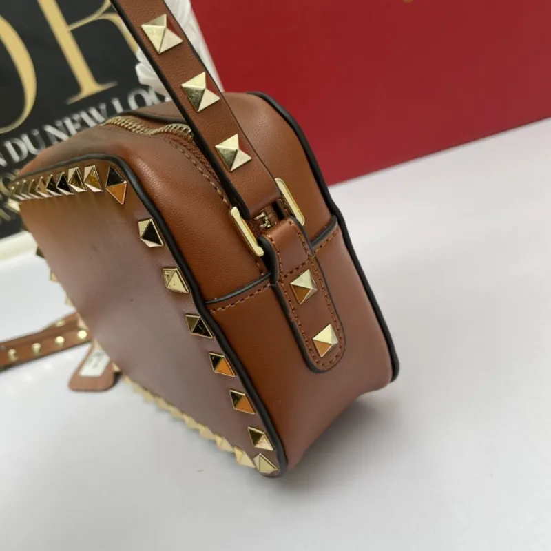 Valentino Garavani Brown Crossbody Camera Bag 487 - Image 6