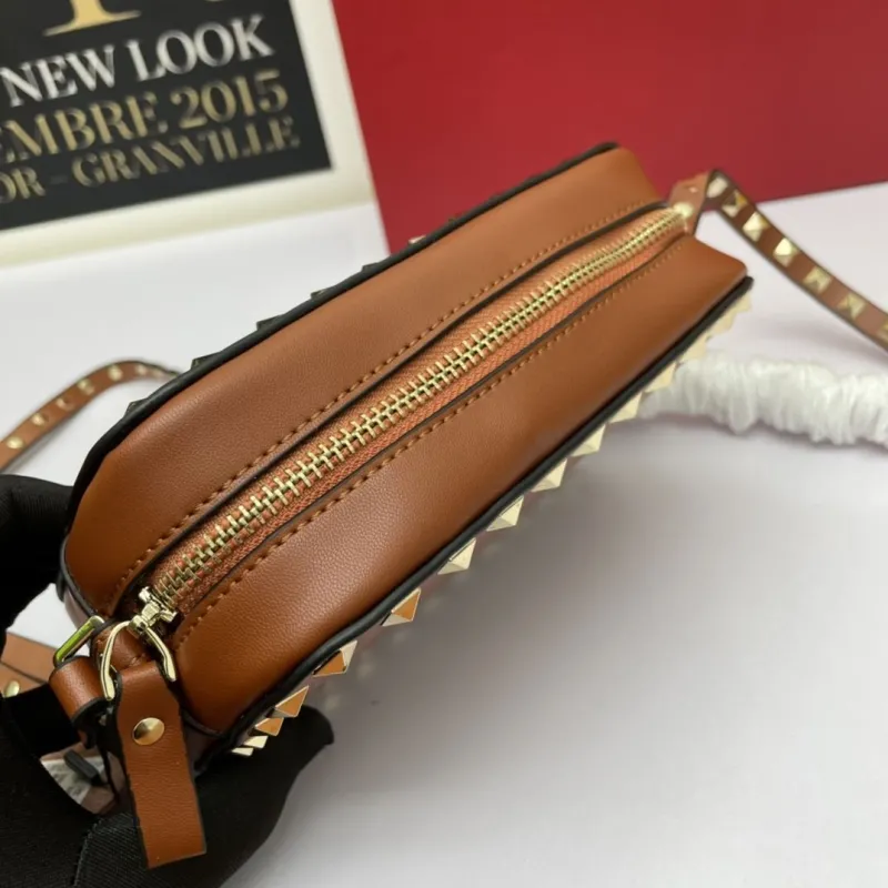 Valentino Garavani Brown Crossbody Camera Bag 487 - Image 7