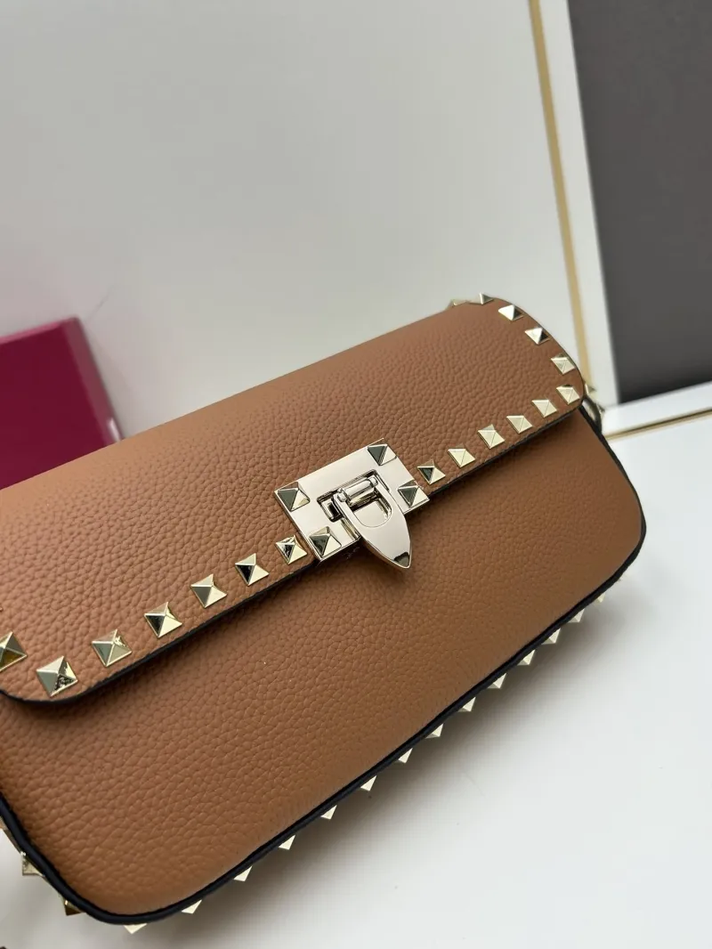 Valentino Brown Leather Satchel Crossbody Bag 20253 - Image 5