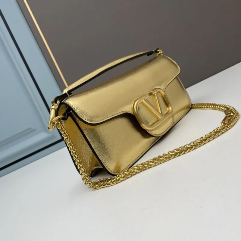 Alternative view of Valentino Large Gold Leather Satchel Bag