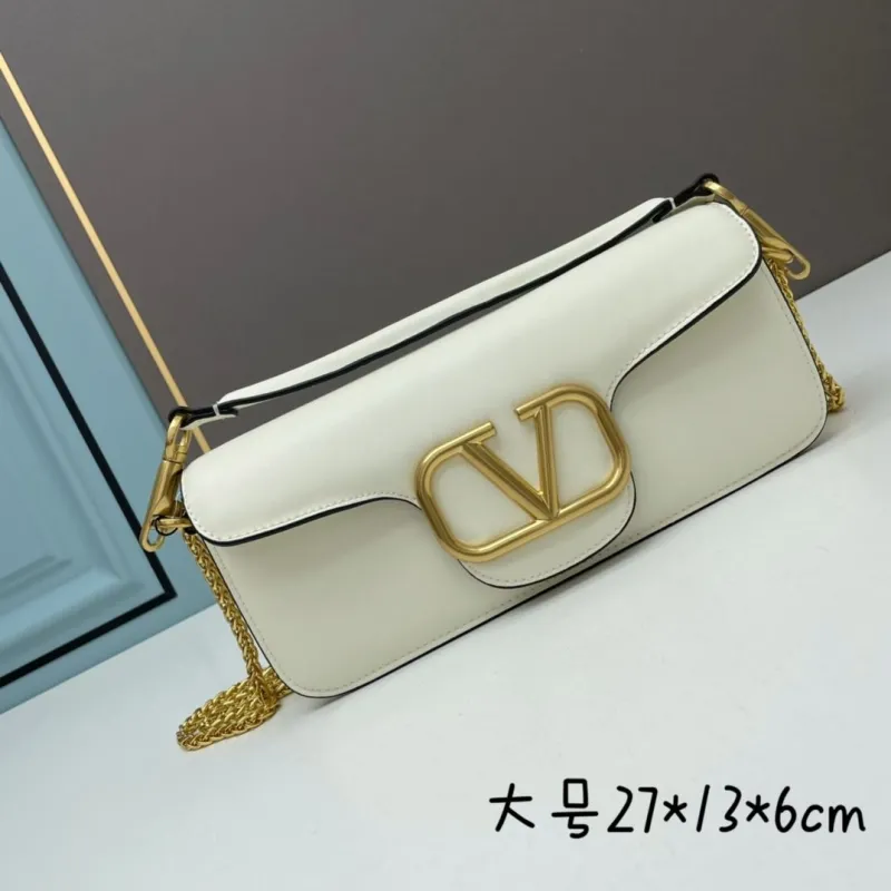 Valentino Large White Leather Satchel Bag