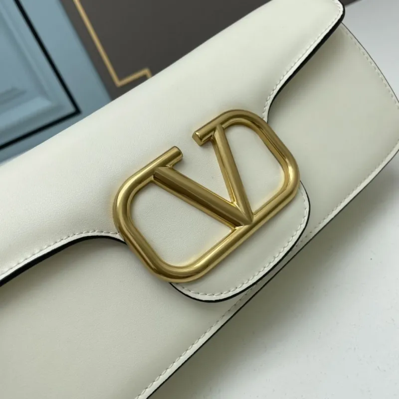 Valentino Large White Leather Satchel Bag - Image 4
