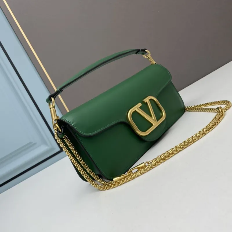 Alternative view of Valentino Large Green Leather Satchel Bag