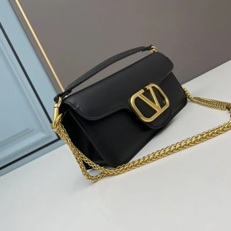 Alternative view of Valentino Large Black Leather Satchel Bag