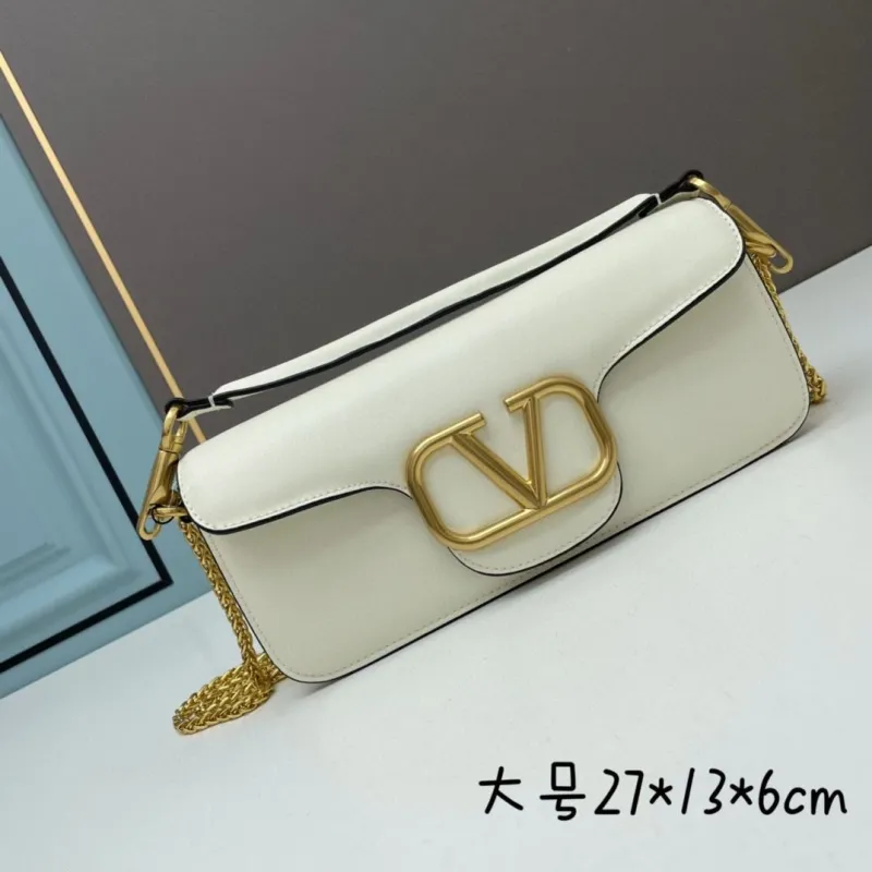 Alternative view of Valentino Large Leather Satchel Bag 506 Black White Red