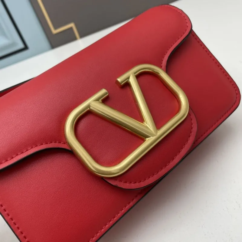 Valentino Small Red Leather Satchel Bag - Image 5