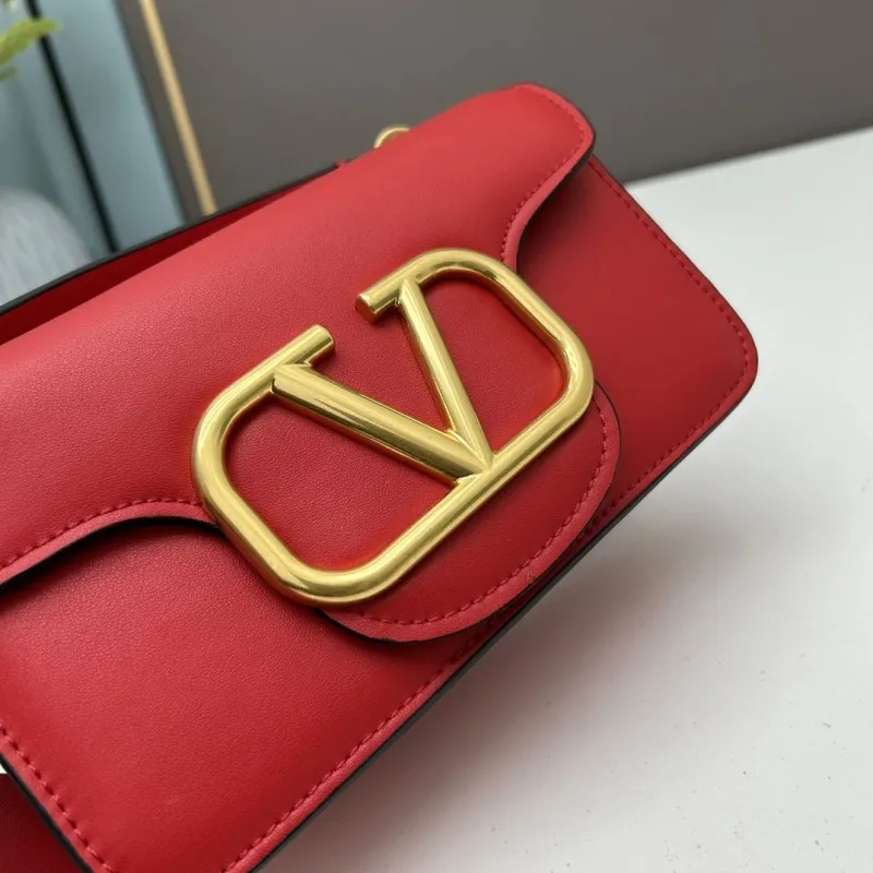 Valentino Red Small Leather Satchel Bag 509 - Image 4