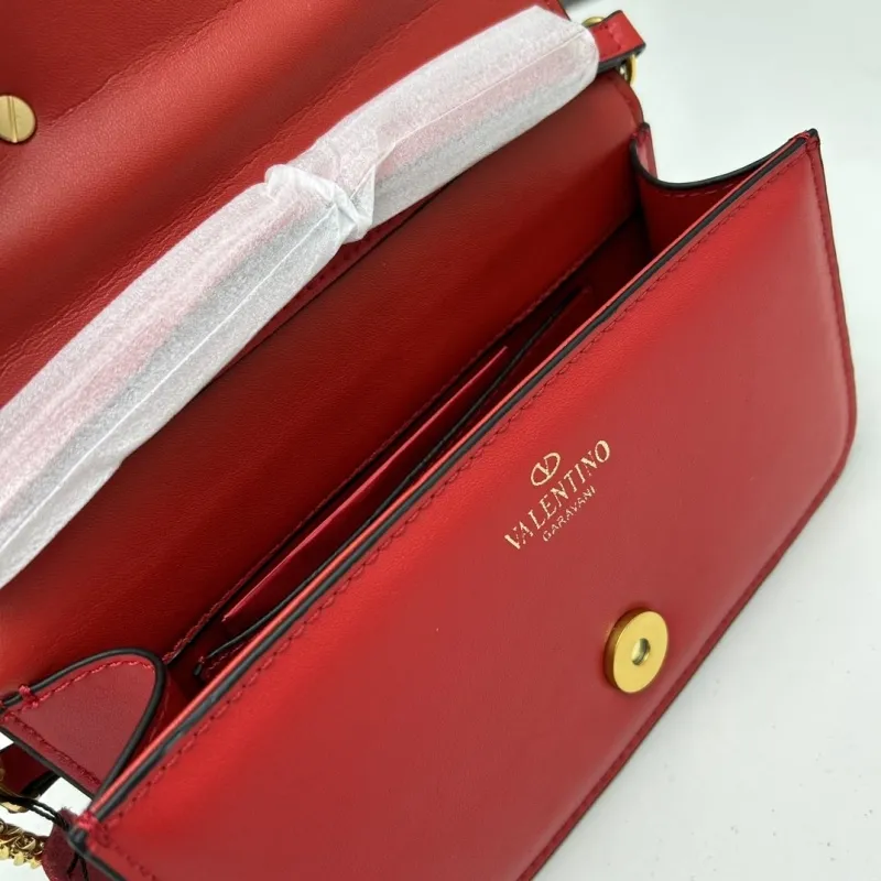 Valentino Red Small Leather Satchel Bag 509 - Image 7