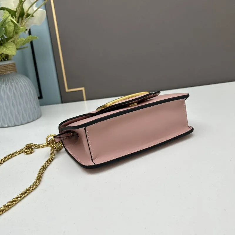 Valentino Pink Small Chain Satchel Bag 512 - Image 5
