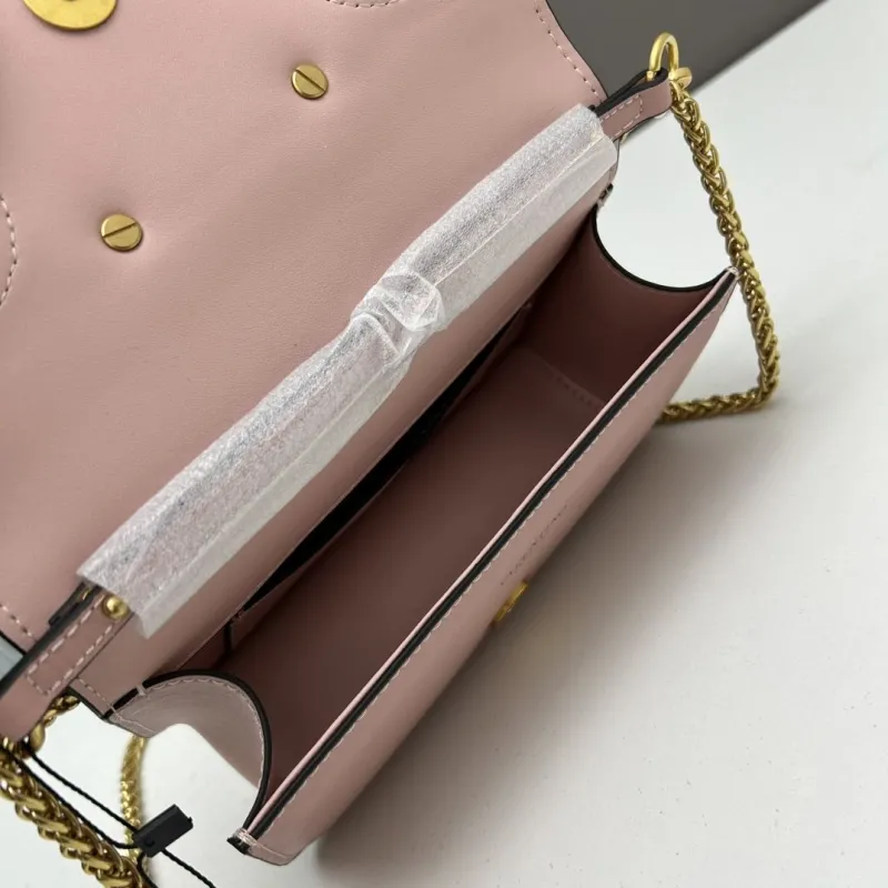 Valentino Pink Small Chain Satchel Bag 512 - Image 7