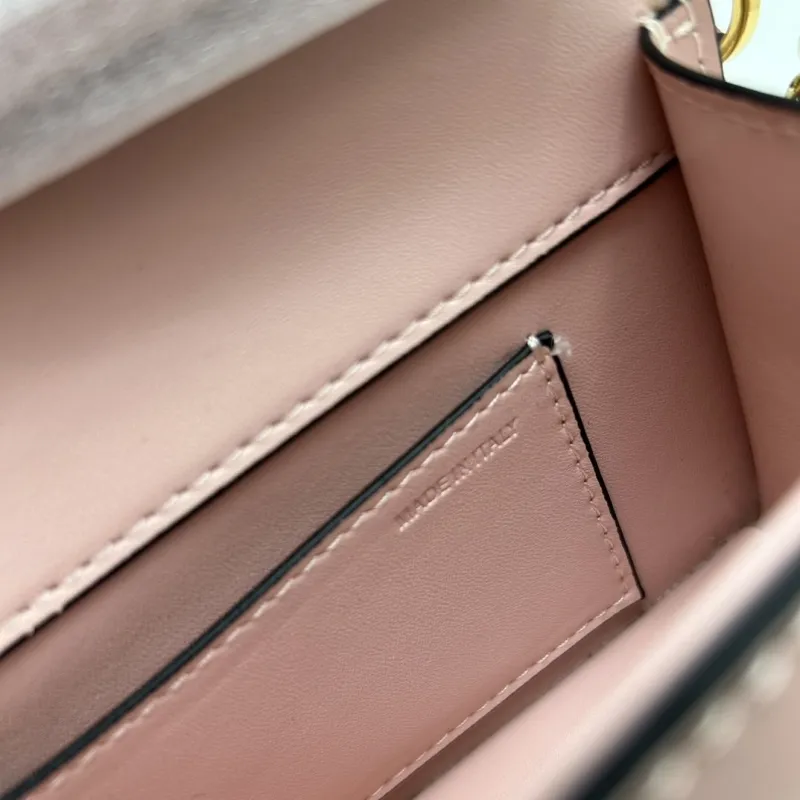 Valentino Pink Small Chain Satchel Bag 512 - Image 8