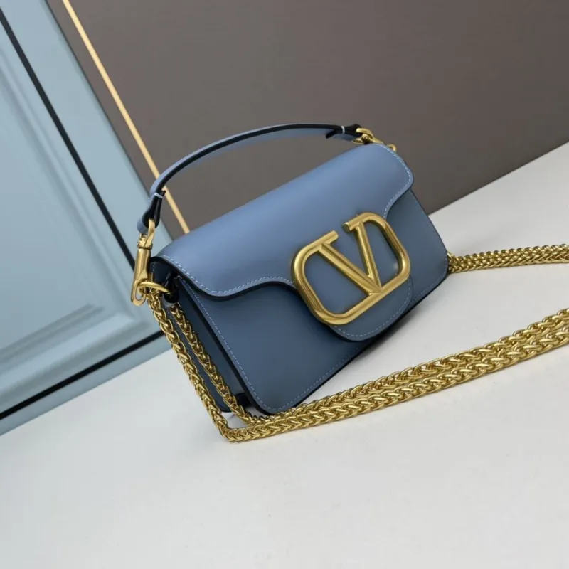Alternative view of Valentino Small Light Blue Chain Satchel Bag 516