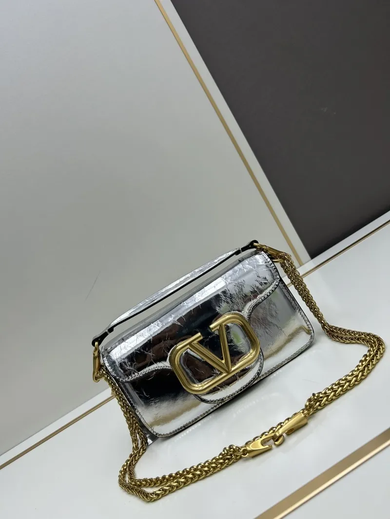 Valentino Silver Satchel Bag 517