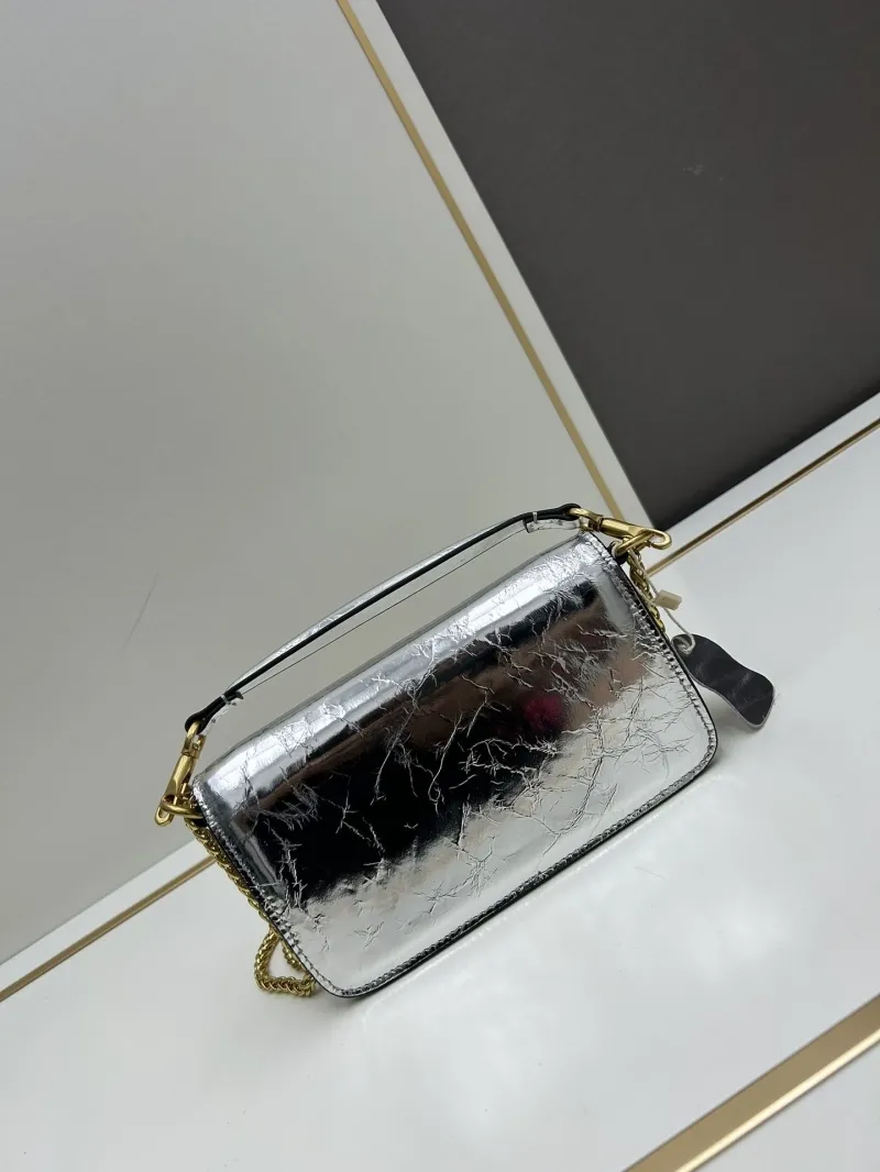 Valentino Silver Satchel Bag 517 - Image 3