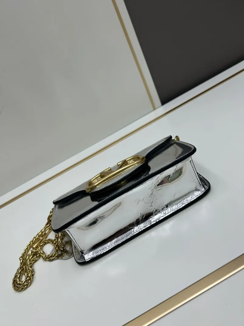 Valentino Silver Satchel Bag 517 - Image 5